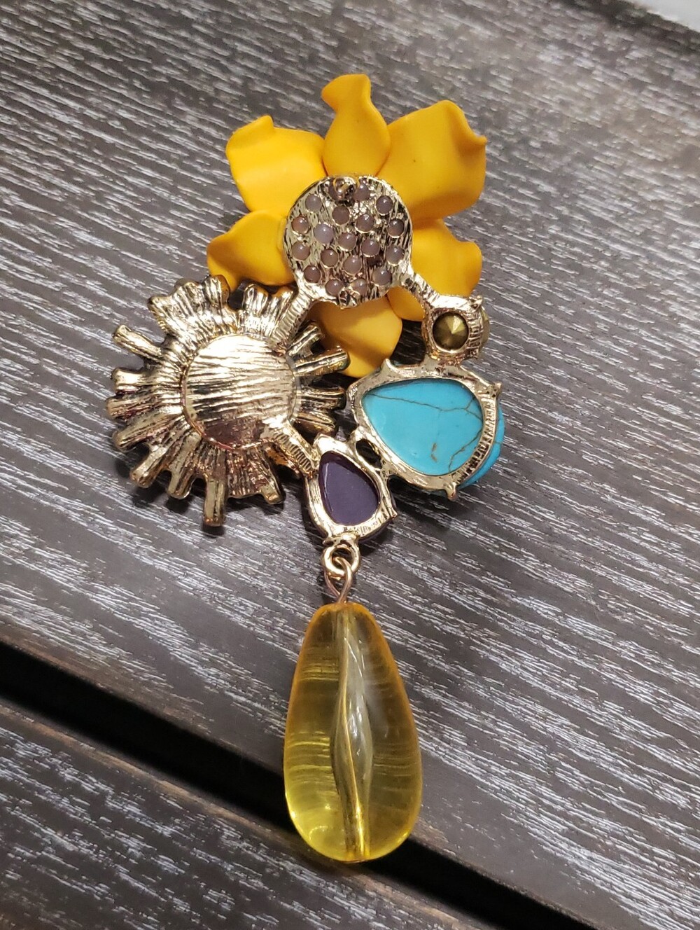Statement Floral Drop Earrings - Picture 3 of 5
